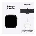 Montre connectée Apple Watch Series 10 GPS - Aluminium Noir - Bracelet  Sport Noir - 46 mm - Taille S/M - Autre vue