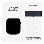 Montre connectée Apple Watch Series 10 GPS - Aluminium Noir - Bracelet  Sport Textile Encre - 46 mm - Autre vue