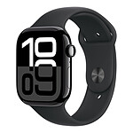 Montre connectée Apple Watch Series 10 GPS  + Cellular - Aluminium Noir - Bracelet Sport Noir - 42 mm - Taille S/M - Autre vue