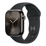 Montre connectée Apple Watch Series 10 GPS  + Cellular - Titane Ardoise - Bracelet Sport Noir - 42 mm - Taille S/M - Autre vue