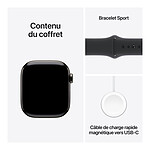 Montre connectée Apple Watch Series 10 GPS  + Cellular - Titane Ardoise - Bracelet Sport Noir - 42 mm - Taille S/M - Autre vue