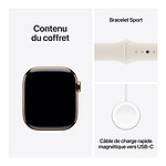 Montre connectée Apple Watch Series 10 GPS  + Cellular - Titane Or - Bracelet Sport Lumière Stellaire - 42 mm - Taille S/M - Autre vue