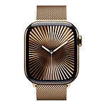 Montre connectée Apple Watch Series 10 GPS  + Cellular - Titane Or - Bracelet Milanais - 42 mm - Autre vue