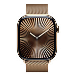 Montre connectée Apple Watch Series 10 GPS  + Cellular - Titane Or - Bracelet Milanais M/L - 46 mm - Autre vue