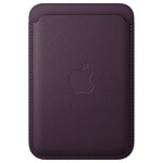 Coque et housse Apple Porte-cartes en tissage fin avec MagSafe pour Apple iPhone - Mûre  - Autre vue