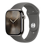 Montre connectée Apple Watch Series 10 GPS  + Cellular - Titane Naturel - Bracelet Sport Gris Minéral - 46  mm - Taille S/M - Autre vue