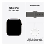 Montre connectée Apple Watch Series 10 GPS  + Cellular - Titane Naturel - Bracelet Sport Gris Minéral - 46  mm - Taille S/M - Autre vue