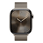 Montre connectée Apple Watch Series 10 GPS  + Cellular - Titane Naturel - Bracelet Milanais M/L - 46 mm - Autre vue