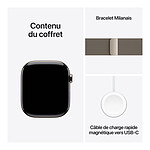 Montre connectée Apple Watch Series 10 GPS  + Cellular - Titane Naturel - Bracelet Milanais M/L - 46 mm - Autre vue