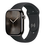 Montre connectée Apple Watch Series 10 GPS  + Cellular - Titane Ardoise - Bracelet Sport Noir - 46 mm - Taille S/M - Autre vue