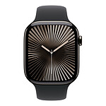 Montre connectée Apple Watch Series 10 GPS  + Cellular - Titane Ardoise - Bracelet Sport Noir - 46 mm - Taille S/M - Autre vue