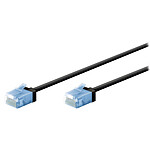 Câble RJ45 Goobay Câble RJ45 Slim Cat 6a U/UTP - 0.15 m - Noir - Autre vue