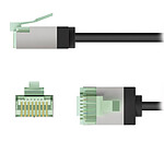 Câble RJ45 Goobay Câble RJ45 Slim Cat 8.1 U/FTP - 0.25 m - noir - Autre vue