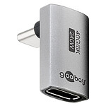 Câble USB Goobay Adaptateur USB-C Mâle vers USB-C Femelle coudé à 90°, Long - Autre vue