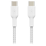 Câble USB Belkin Câble USB-C vers USB-C renforcé 60 W (blanc) - 2 m - Autre vue