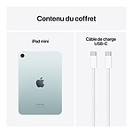 Tablette Apple iPad mini (2024) Wi-Fi - 128 Go - Bleu - Autre vue