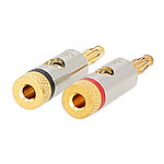 Adaptateur audio Nedis Lot de 2 Connecteurs Banane Plaqué Or Métal/Or - Autre vue