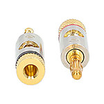 Adaptateur audio Nedis Lot de 2 Connecteurs Banane Plaqué Or Métal/Or - Autre vue