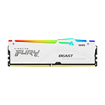 Mémoire Kingston Fury Beast White RGB - 1 x 16 Go (16 Go) - DDR5 6000 MHz - CL30 - Autre vue