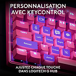 Clavier PC Logitech G Pro X TKL Rapid Linear - Magenta - Autre vue