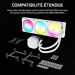 Watercooling AIO Corsair Nautilus 360 RS ARGB - Blanc - Autre vue