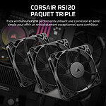 Ventilateur Boîtier Corsair RS120 Triple Pack - Noir - Autre vue