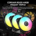Ventilateur Boîtier Corsair RS120 ARGB Triple Pack - Noir - Autre vue