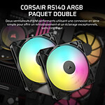 Ventilateur Boîtier Corsair RS140 ARGB Dual Pack - Noir - Autre vue