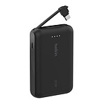 Batterie et powerbank Belkin Batterie externe 10K 20W avec câble USB-C intégré - Noir - Autre vue