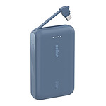 Batterie et powerbank Belkin Batterie externe 10K 20W avec câble USB-C intégré - Bleu - Autre vue
