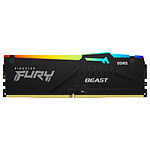 Mémoire Kingston Fury Beast RGB - 2 x 32 Go (64 Go) - DDR5 6400 MHz - CL32 - Autre vue Mémoire Kingston Fury Beast RGB - 2 x 32 Go (64 Go) - DDR5 6400 MHz - CL32 - Autre vue