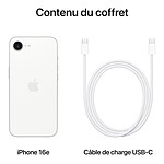 Smartphone reconditionné Apple iPhone 16e Blanc - 128 Go · Reconditionné - Autre vue