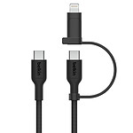 Adaptateur USB Belkin Boost Charge Pro Câble 2-en-1 USB-C et Lightning (Noir) - Autre vue