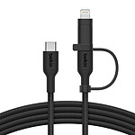 Adaptateur USB Belkin Boost Charge Pro Câble 2-en-1 USB-C et Lightning (Noir) - Autre vue