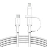 Adaptateur USB Belkin Boost Charge Pro Câble 2-en-1 USB-C et Lightning (Blanc) - Autre vue