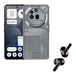 Nothing Phone (3a) Pro (Gris) 256 Go + écouteurs Ear (a) Noir