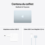 MacBook Apple MacBook Air M4 13" (2025) Bleu ciel 16Go/256 Go (MC6T4FN/A-GPU10-24GB-70W) - Autre vue