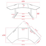 Bureau gamer Arozzi Arena Angelo - Noir / Rouge - Autre vue