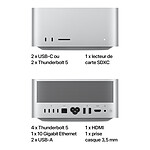 Mac et iMac Apple Mac Studio M3 Ultra SSD 1 To / Ram 256 Go - GPU 60 coeurs (MU973FN/A-256GB) - Autre vue