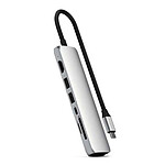 Station d'accueil PC portable SATECHI Multiports USB-C Slim 7-en-1 - Argent - Autre vue