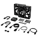 Ventilateur Boîtier Corsair iCUE LINK RX140 MAX Dual Pack - Noir + iCUE LINK System Hub - Autre vue