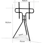 Support TV Hama Support Pied TV Chevalet métal - Noir - Autre vue