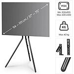 Support TV Hama Support Pied TV Chevalet métal - Noir - Autre vue