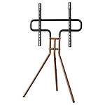 Support TV Hama Support Pied TV Chevalet, bois - Noyer - Autre vue