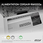 Alimentation PC Corsair RM1000e (2025) - Blanc - Autre vue Alimentation PC Corsair RM1000e (2025) - Blanc - Autre vue