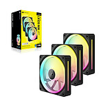 Ventilateur Boîtier Corsair iCUE LINK LX120 RGB Triple Pack - Noir + iCUE LINK System Hub - Autre vue