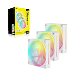 Ventilateur Boîtier Corsair iCUE LINK LX120 RGB Triple Pack - Blanc + iCUE LINK System Hub - Autre vue