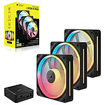 Ventilateur Boîtier Corsair iCUE LINK LX120-R RGB Triple Pack - Noir + iCUE LINK System Hub - Autre vue