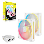Ventilateur Boîtier Corsair iCUE LINK LX140-R RGB Dual Pack - Blanc + iCUE LINK System Hub - Autre vue