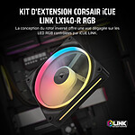 Ventilateur Boîtier Corsair iCUE LINK LX140-R RGB Dual Pack - Noir + iCUE LINK System Hub - Autre vue